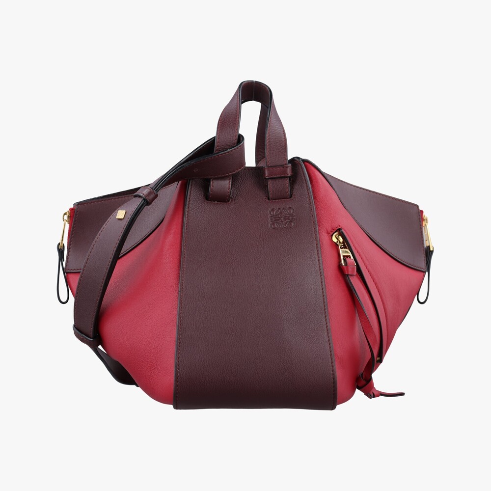 Loewe Hammock Leather Burgundy Red